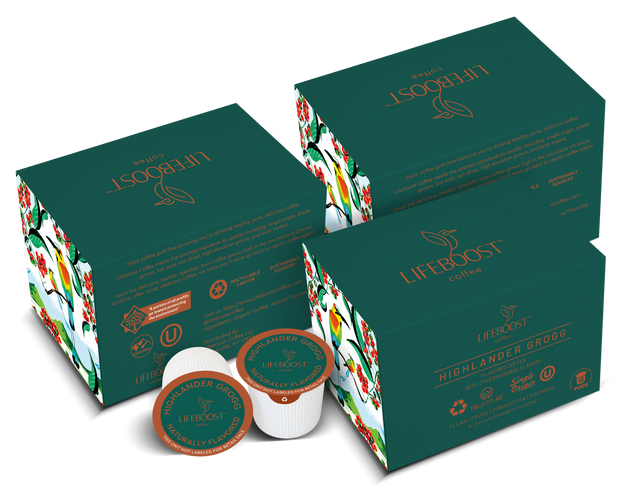 Highlander Grogg Coffee Pods - Lifeboost Coffee