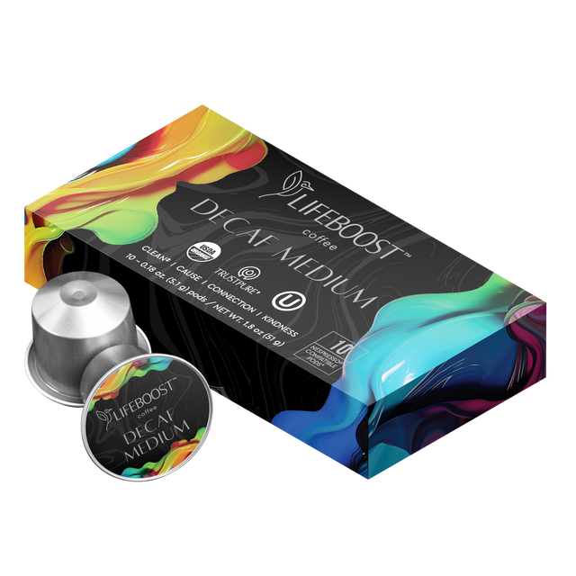 Decaf Medium – Nespresso® Compatible Pods - Lifeboost Coffee