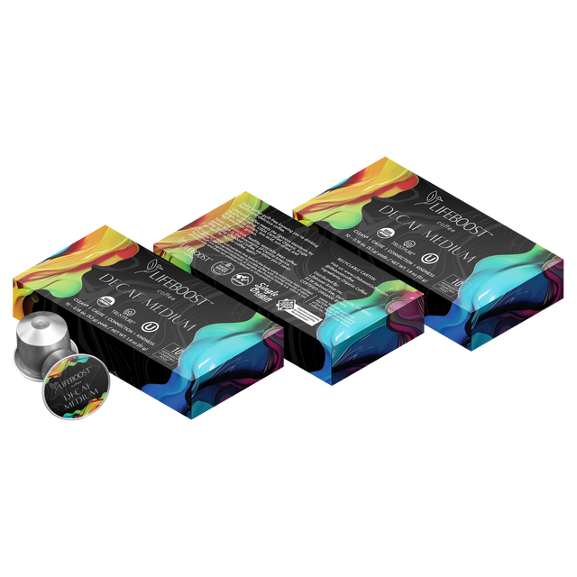 Decaf Medium – Nespresso® Compatible Pods - Lifeboost Coffee