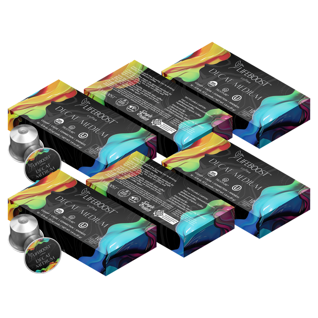 Decaf Medium – Nespresso® Compatible Pods - Lifeboost Coffee