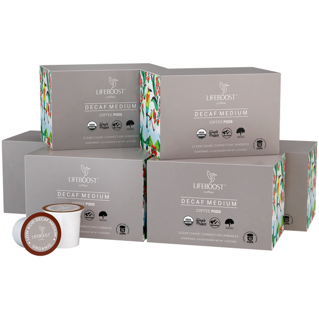 Eco-Friendly Coffee Medium Decaf Roast Pods