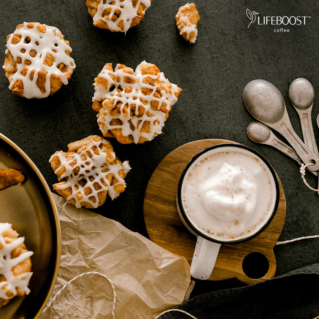 Frosted Cinnamon Roll | Lifeboost Coffee