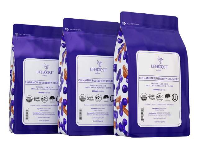 Cinnamon Blueberry Crumble - Lifeboost Coffee