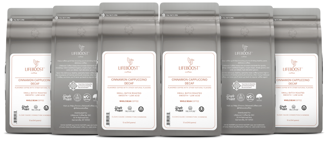 Cinnamon Cappuccino Decaf - Lifeboost Coffee