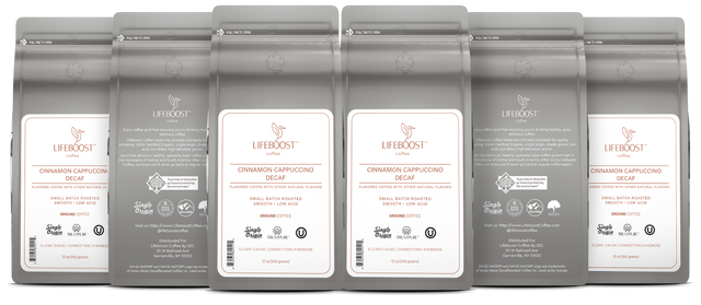 Cinnamon Cappuccino Decaf - Lifeboost Coffee