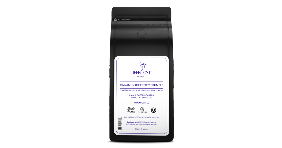 Cinnamon Blueberry Crumble | Lifeboost Coffee