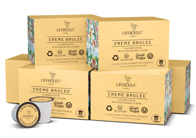 Crème Brulee Coffee Pods - Lifeboost Coffee