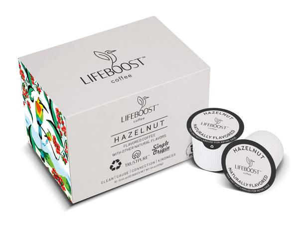 Hazelnut Coffee Pods | Lifeboost Coffee