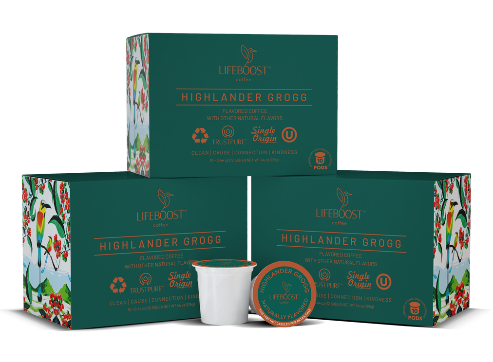 Highlander Grogg Coffee Pods | Lifeboost Coffee
