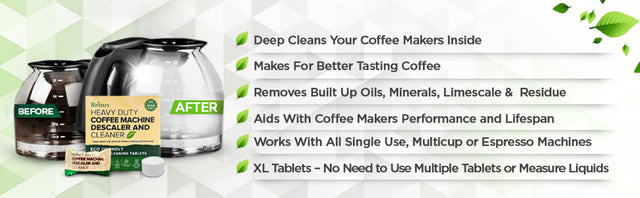 Renuv Coffee Machine Cleaner Descaler Tablets - Lifeboost Coffee