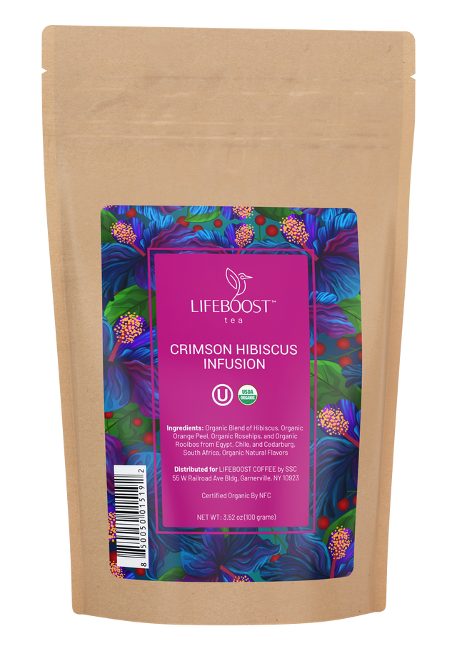 Crimson Hibiscus Infusion Tea - Lifeboost Coffee