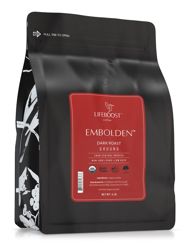 Embolden Dark Roast - 4 Pound Bag - Lifeboost Coffee