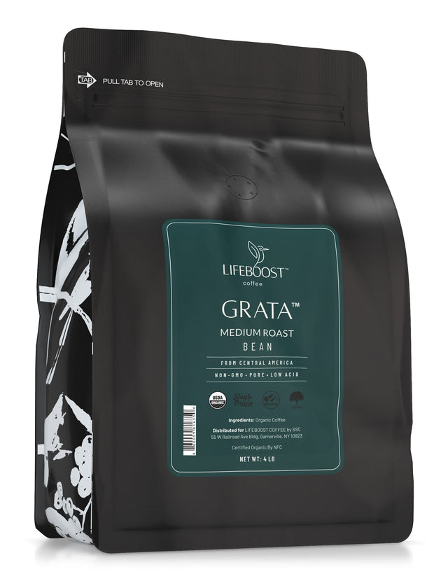 Grata Medium Roast - 4 Pound Bag - Lifeboost Coffee