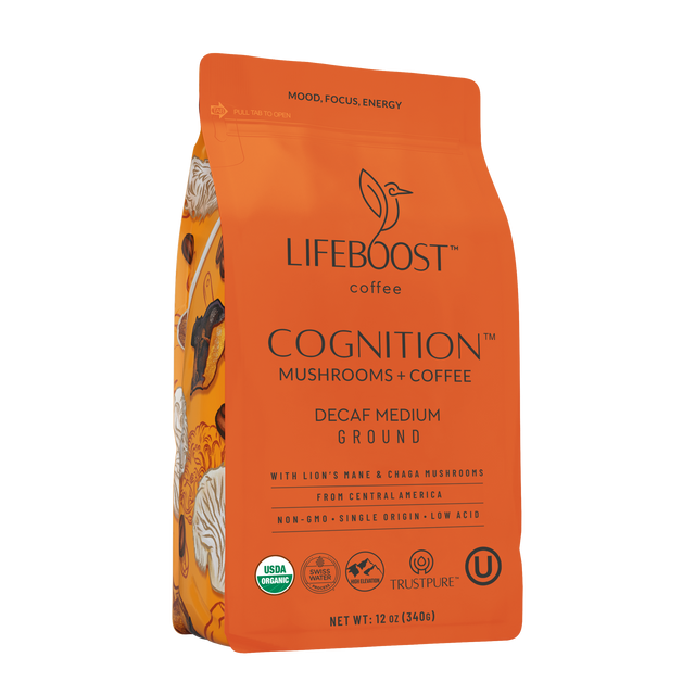 Decaf Cognition Mushroom coffee - Lifeboost Coffee