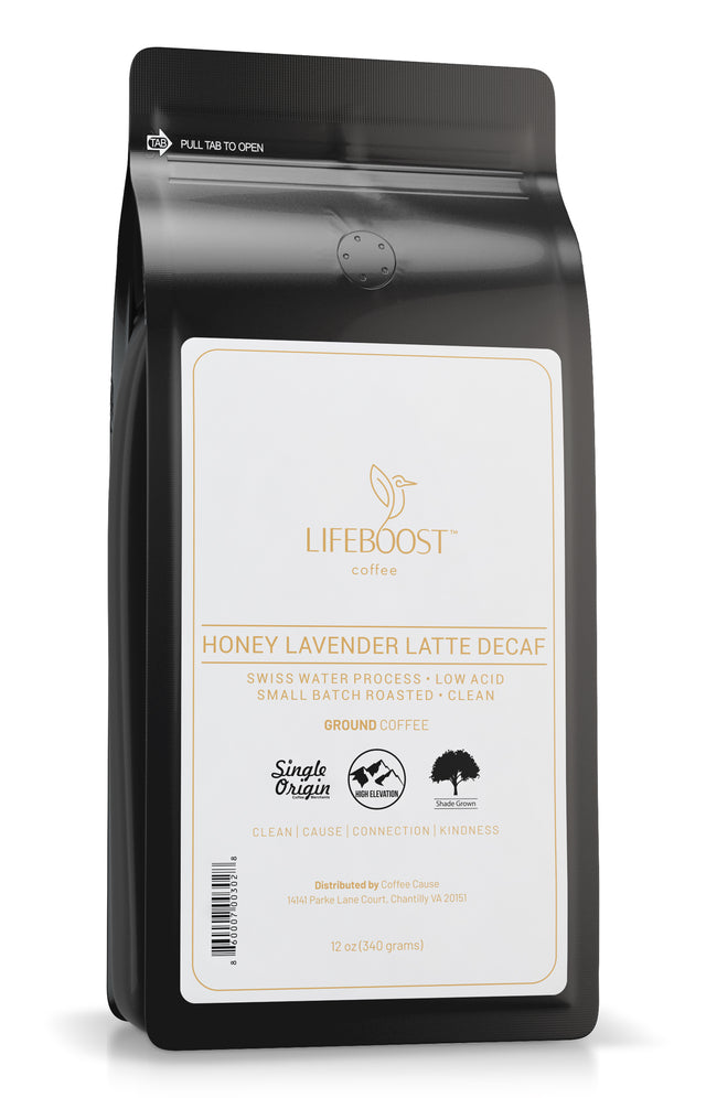 Honey Lavender Latte Decaf - Lifeboost Coffee