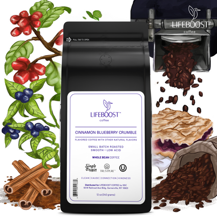 Cinnamon Blueberry Crumble | Lifeboost Coffee