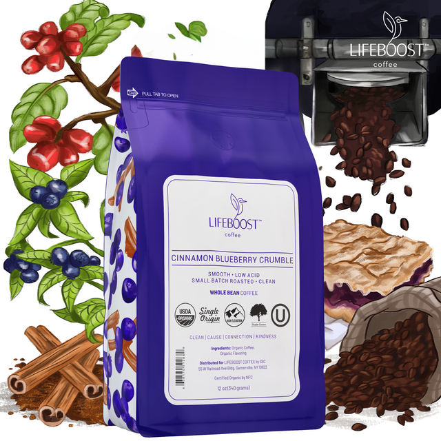 Cinnamon Blueberry Crumble - Lifeboost Coffee