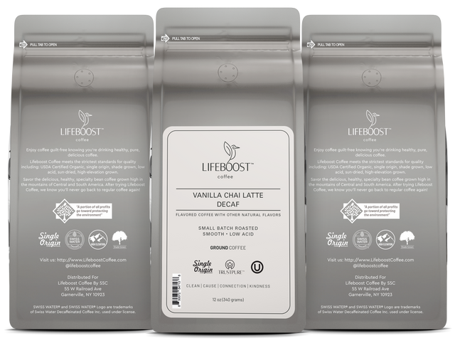 Decaf Vanilla Chai Latte - Lifeboost Coffee