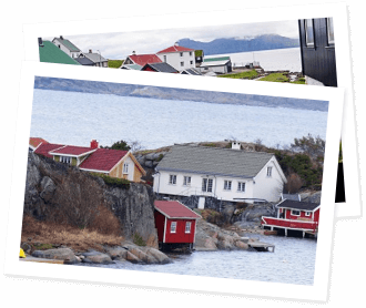 Coastal village in Greenland