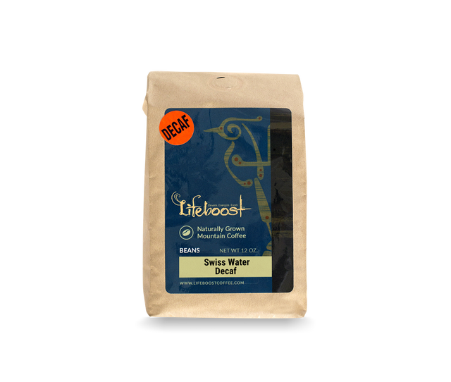 Decaf Coffee 12 oz Bag, Single Origin,  Medium Roast - Lifeboost Coffee