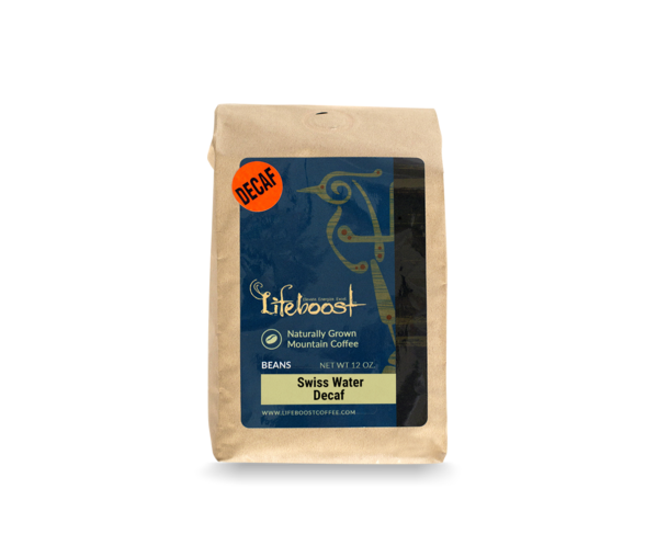 4x Decaf Coffee 12 oz Bag, Single Origin,  Medium Roast - Lifeboost Coffee