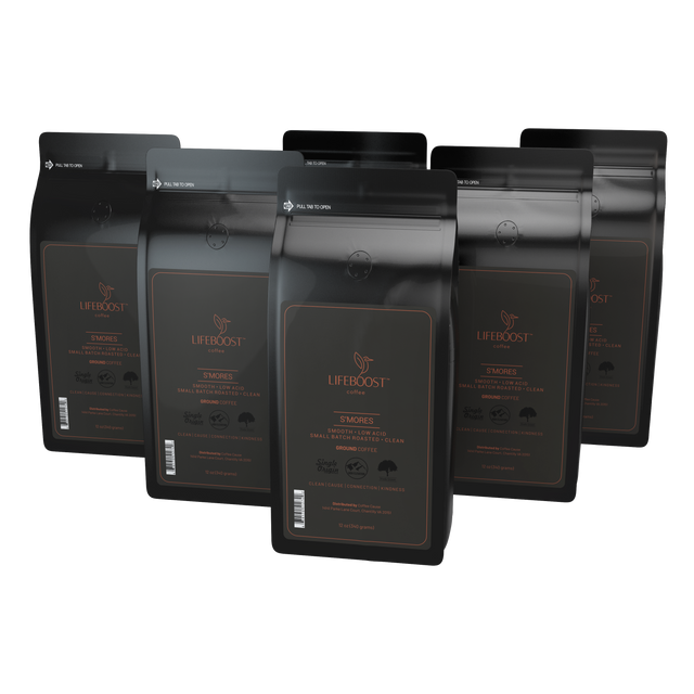 6x Smores Medium Roast 12 oz Bag - Lifeboost Coffee