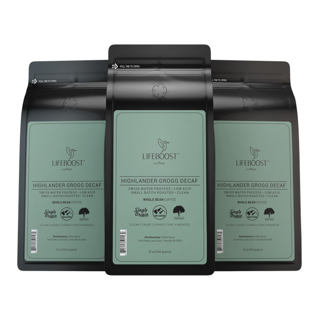 3x Highlander Grogg Decaf - Lifeboost Coffee