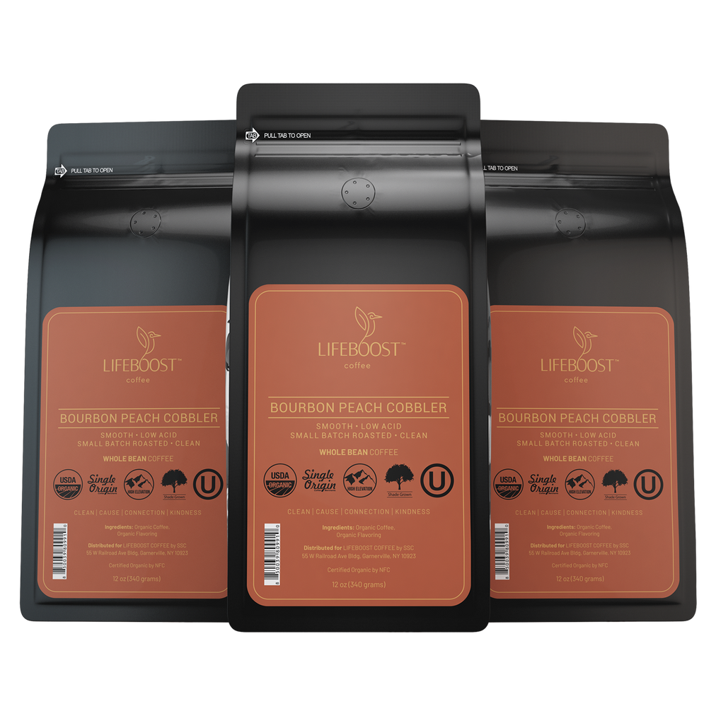 Bourbon Peach Coffee AllNatural, FlavorRich, Ethically Grown