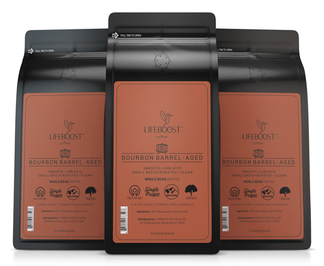 3x Bourbon Barrel - Lifeboost Coffee