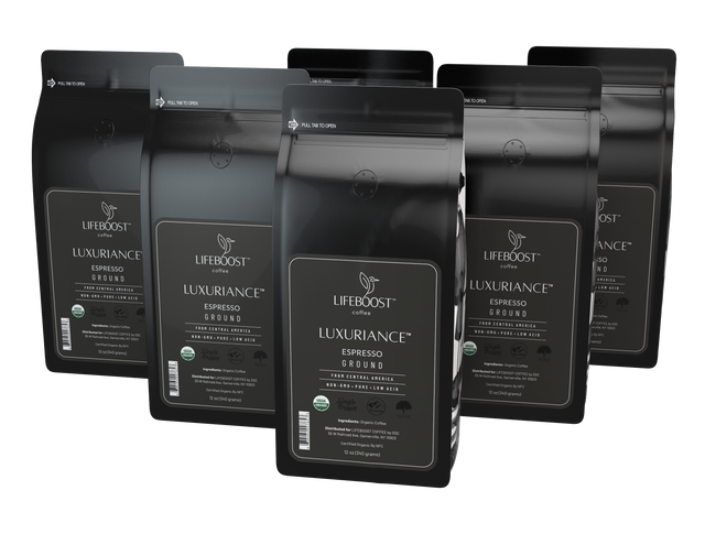 6x  Espresso Roast Coffee 12 oz Bag - Bundle - Lifeboost Coffee
