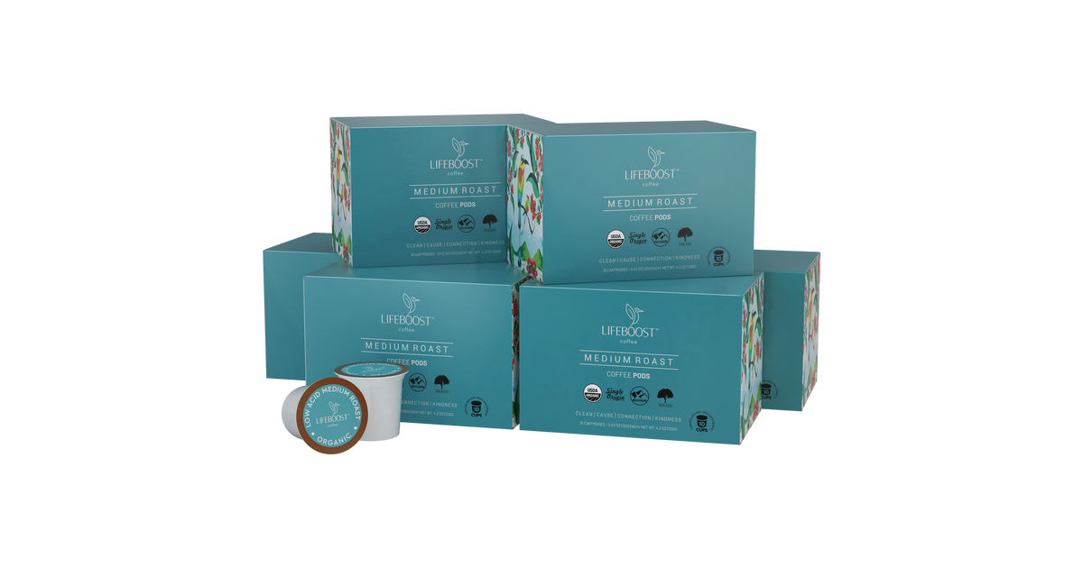 Medium Roast Coffee Pods | Lifeboost Coffee