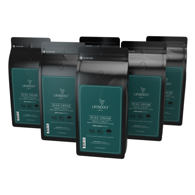 6X Irish Cream Coffee 12oz bag - Lifeboost Coffee