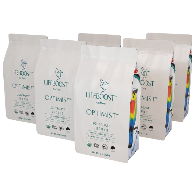 6x  Optimist Light Roast - Lifeboost Coffee