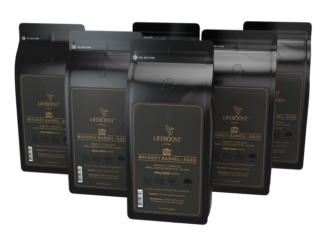 6x Whiskey Barrel Coffee - Lifeboost Coffee