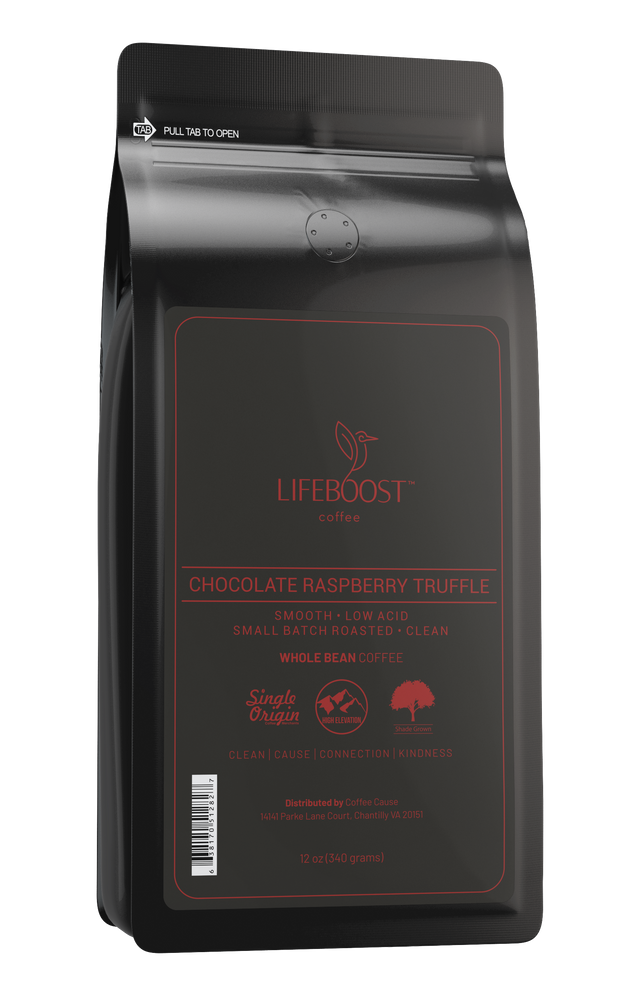 1x Chocolate Raspberry Truffle - Lifeboost Coffee