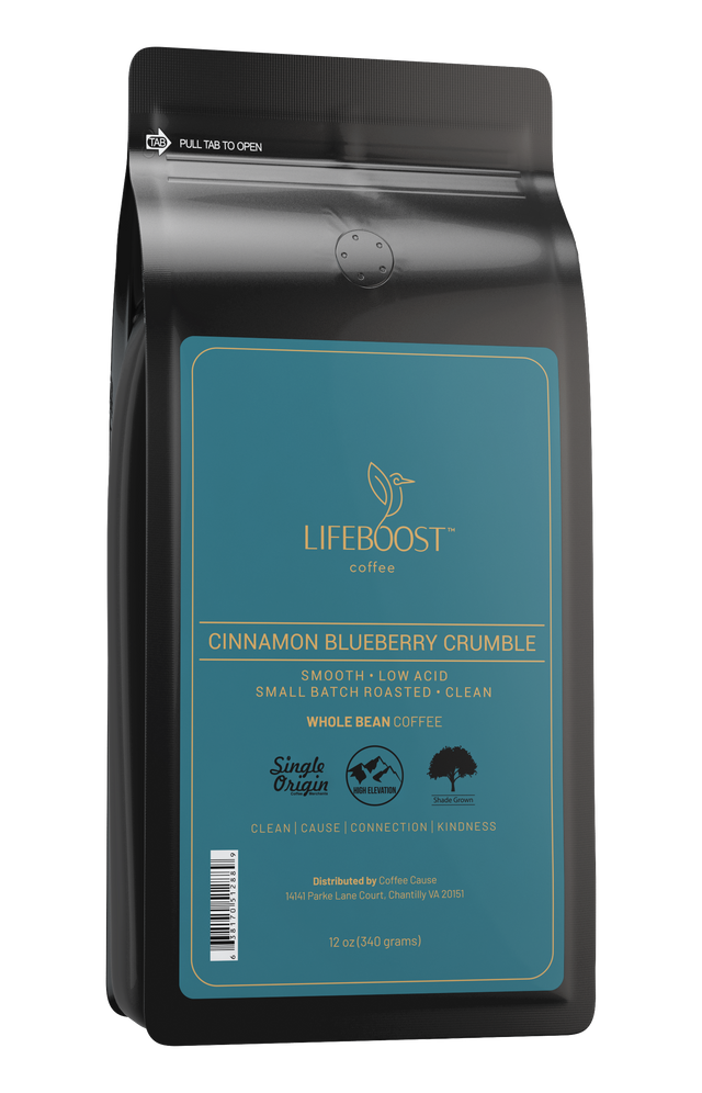 1x Single Origin Specialty, Blueberry Cinnamon Crumble - Lifeboost Coffee