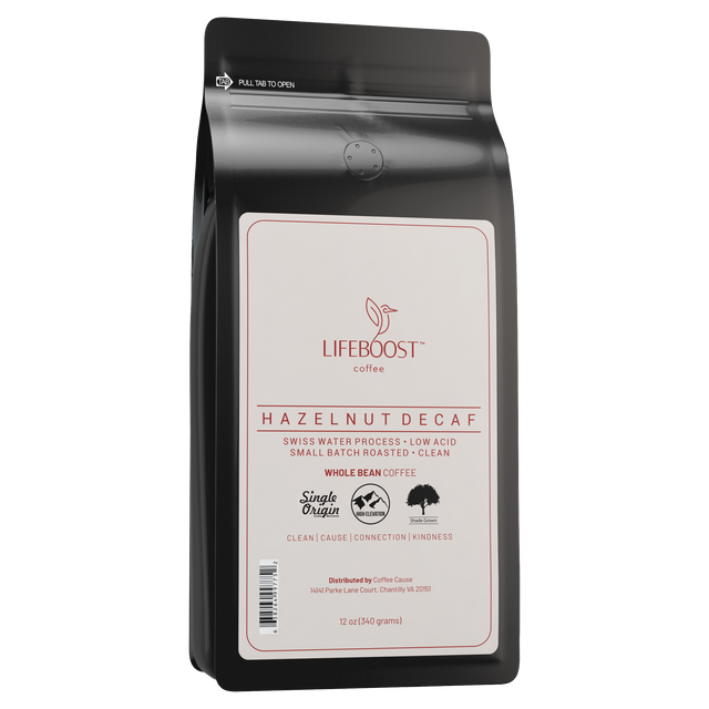 Hazelnut Decaf - Lifeboost Coffee