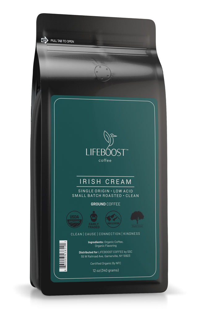 1X Irish Cream -Coffee-12oz bag - Lifeboost Coffee