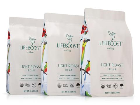 3x Optimist Light Roast Coffee 12 oz Bag - Save 40% - Lifeboost Coffee