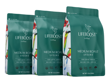 3x Organic Medium Roast 50% Off - Lifeboost Coffee