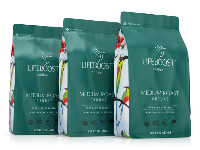 3x Medium Roast Coffee - Subscribe & Save - Lifeboost Coffee