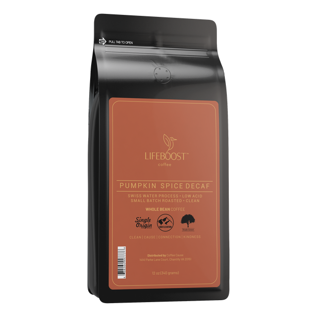 Pumpkin Spice Decaf - Lifeboost Coffee