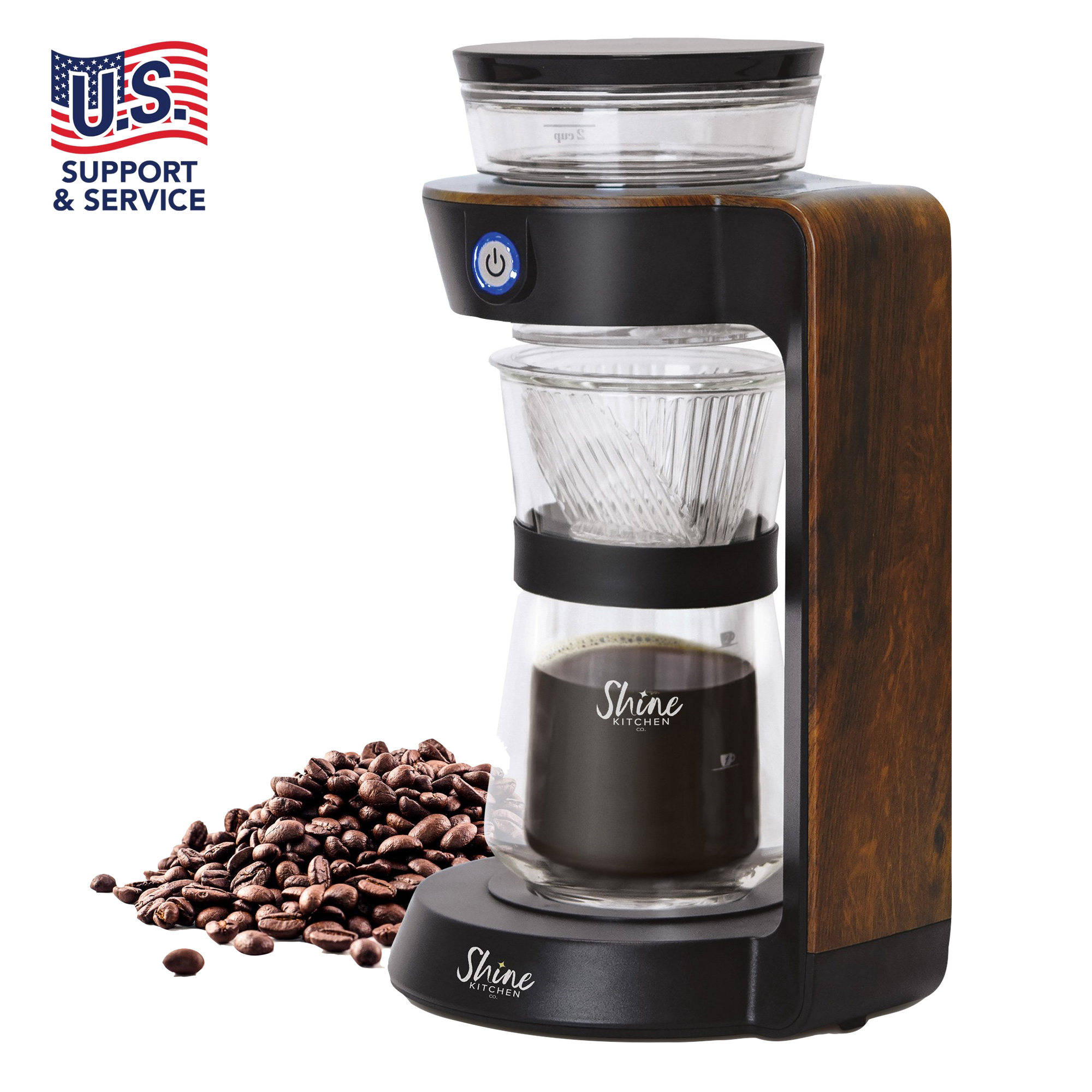 Shine Kitchen Co.® Autopour Automatic Pour Over Coffee Machine