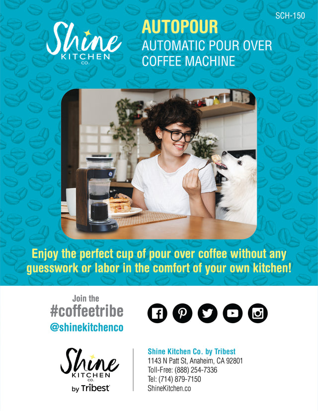 Shine Kitchen Co.® Autopour Automatic Pour Over Coffee Machine - Lifeboost Coffee